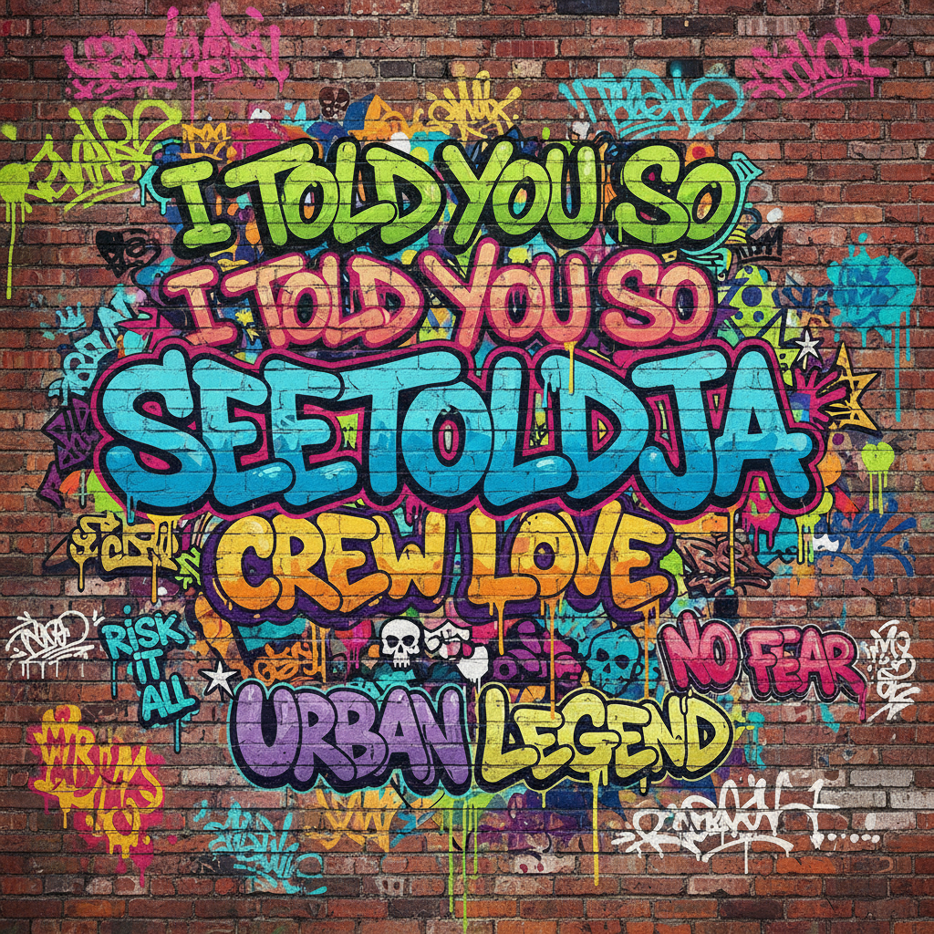 SEETOLDJA PHRASES AND GRAFFITI DESIGNS 